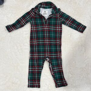 Little Sleepies Plaid Bodysuit - Green and Red